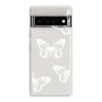 White butterfly: Google Pixel 6 Pro Transparant Hoesje