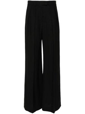 Brunello Cucinelli pantalon droit à design plissé - Noir
