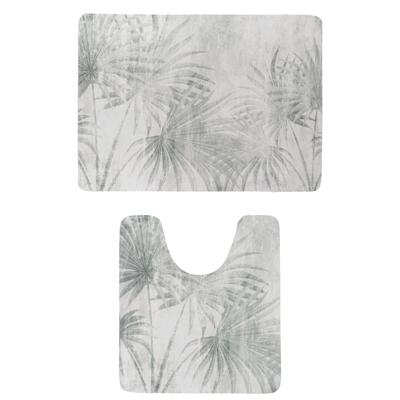 Tendance badkamer matten set Urban Oasis - toiletmat/badmat - microfiber - antislip