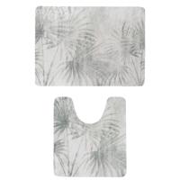 Tendance badkamer matten set Urban Oasis - toiletmat/badmat - microfiber - antislip