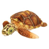 Pluche bruine zeeschildpad knuffel 25 cm speelgoed - thumbnail