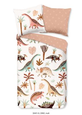 Good Morning Kinderdekbedovertrek "dinosaurussen" - Multi - (135x200 cm) - Katoen Good Morning Kinderdekbedovertrek "dinosaurussen" - Multi - (135x200 cm) - Katoen