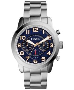 Fossil FS5203 &apos;Pilot 54&apos; chronograaf roestvrij stalen Herenhorloge