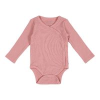 Little Dutch overslag romper lange mouw Rib Vintage Pink Maat - thumbnail