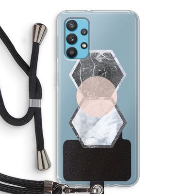Creatieve toets: Samsung Galaxy A32 4G Transparant Hoesje met koord