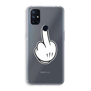 Middle finger black: OnePlus Nord N10 5G Transparant Hoesje