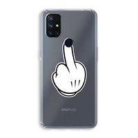 Middle finger black: OnePlus Nord N10 5G Transparant Hoesje
