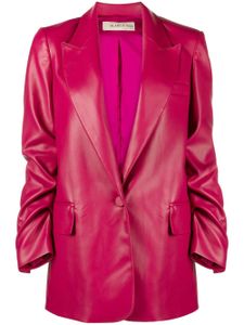 Blanca Vita blazer boutonné en cuir artificiel - Rose