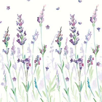 Paperdesign Servetten Lavendel - 20x stuks - 3 laags - 33 x 33 cm - bloemen - lente