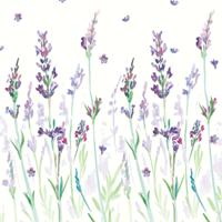 Paperdesign Servetten Lavendel - 20x stuks - 3 laags - 33 x 33 cm - bloemen - lente