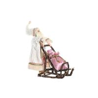 Decoratieve figuren DKD Home Decor Kerstman Kerstmis Grijs Roze Hout 42 x 22 x 50 cm