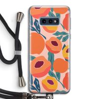 Perzik: Samsung Galaxy S10e Transparant Hoesje met koord