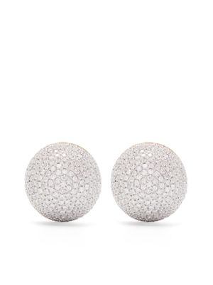 Yvonne Léon boucles d'oreilles en or jaune et blanc pavées de diamants