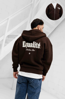 Equalité Mirage Oversized Full Zip Hoodie Heren Bruin - Maat L - Kleur: Bruin | Soccerfanshop