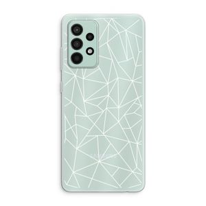 Geometrische lijnen wit: Samsung Galaxy A52s 5G Transparant Hoesje