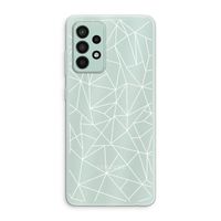 Geometrische lijnen wit: Samsung Galaxy A52s 5G Transparant Hoesje