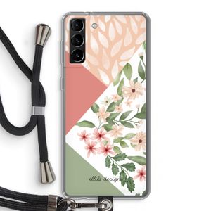 Sweet heaven geometrics: Samsung Galaxy S21 Plus Transparant Hoesje met koord
