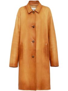 Miu Miu manteau en cuir nappa - Tons neutres