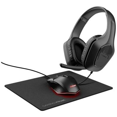 Trust GXT 790 3-in-1 Gaming-muis & headset-set USB Optisch Zwart Verlicht