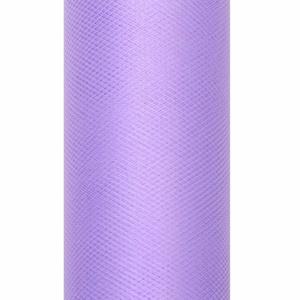 Glitter tule stof - lila - 15 x 900 cm - hobbyartikelen/knutselspullen