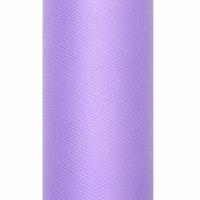 Glitter tule stof - lila - 15 x 900 cm - hobbyartikelen/knutselspullen
