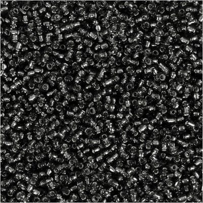 Creativ Company Rocailles, d 1,7 mm, afm 15/0, gatgrootte 0,5-0,8 mm, grey green, 25 gr/ 1 doos