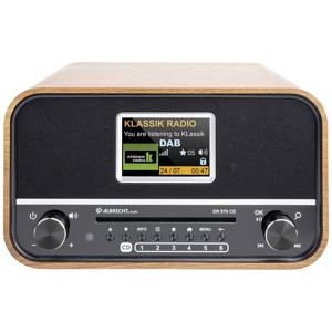 Albrecht DR 870 CD Seniorenradio, DAB+/ UKW/ CD/ USB Radio DAB+, VHF (FM) DAB+, FM, Bluetooth Wekfunctie, Incl. afstandsbediening Walnoot, Zwart