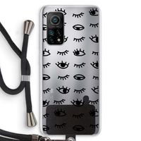 Eye pattern #2: Xiaomi Mi 10T 5G Transparant Hoesje met koord
