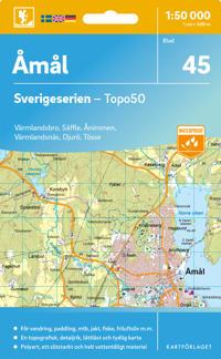 Topografische kaart - Wandelkaart 45 Sverigeserien Åmål | Norstedts