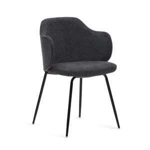 Kave Home Eetkamerstoel 'Yunia' kleur Donkergrijs