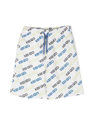 Kenzo Kids short à logo imprimé - Blanc