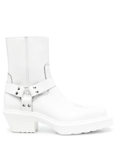 VTMNTS bottines à détails de sangles 70 mm - Blanc