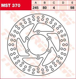 TRW Remschijf, remschijven voor de moto, MST370