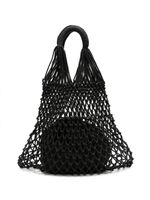 Nannacay sac cabas Alessandra en macramé - Noir