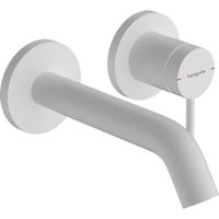 Hansgrohe Tecturis Wastafelkraan Inbouw - mengkraan - rond - eengreeps - 16.5cm uitloop - mat wit 73350700 - thumbnail