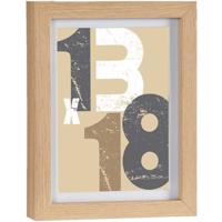 Houten fotolijst - bruin - 15 x 20 cm - fotolijstje - met passe-partout - decoratie