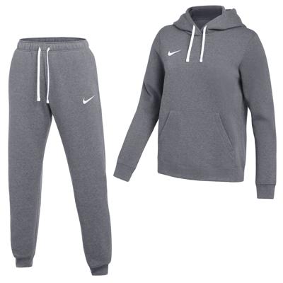Nike Park 26 Fleece Pullover Hoodie Joggingpak Dames Donkergrijs Wit Nike Park 26 Fleece Pullover Hoodie Joggingpak Dames Donkergrijs Wit