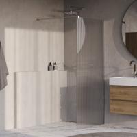 BRAUER Oblivion Flow inloopdouche helder ribbelglas 100x200 incl. glascoating chroom