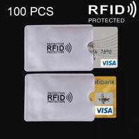 100 stuks aluminiumfolie kaart beschermende Cover Case RFID blokkeren Safety Shield identiteit mouwen kaarten tas grootte: 9.1 * 6 3 cm