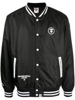 AAPE BY *A BATHING APE® veste bomber à patch logo - Marron - thumbnail