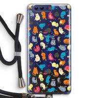 Kleurrijke katten: Honor 9 Transparant Hoesje met koord