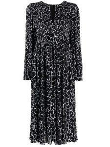 Michael Michael Kors robe mi-longue à imprimé girafe - Noir