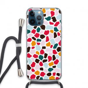 Colored Giraffe: iPhone 13 Pro Max Transparant Hoesje met koord