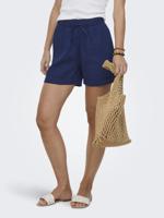 Only Onlleoni Seersucker Pull Up Shorts Wvn Korte Broeken Vintage Indigo