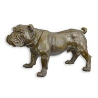 A BRONZE SCULPTURE OF AN ENGLISH BULLDOG A BRONZE SCULPTURE OF AN ENGLISH BULLDOG