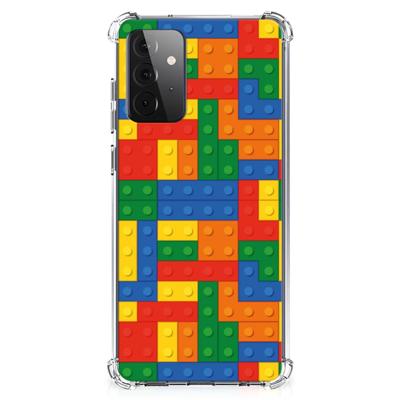 Samsung Galaxy A72 4G/5G Doorzichtige Silicone Hoesje Blokken Samsung Galaxy A72 4G/5G Doorzichtige Silicone Hoesje Blokken