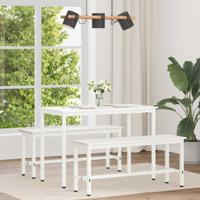 Eettafel Wit 110 x 55 x 75 cm Massief grenenhout