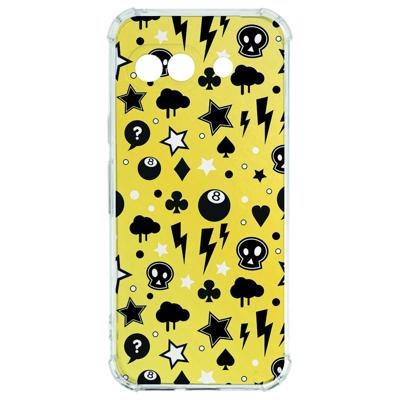 Google Pixel 9a Hoesje - Punk Yellow TPU Antishock Google Pixel 9a Hoesje - Punk Yellow TPU Antishock