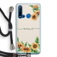 Zonnebloemen: Huawei P20 Lite (2019) Transparant Hoesje met koord