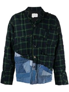 Greg Lauren surchemise à design patchwork - Vert